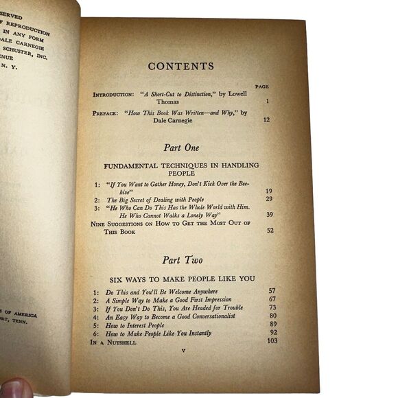 How To Win Friends And Influence People Dale Carnegie Vintage Coffee Table Book - Picture 10 of 16